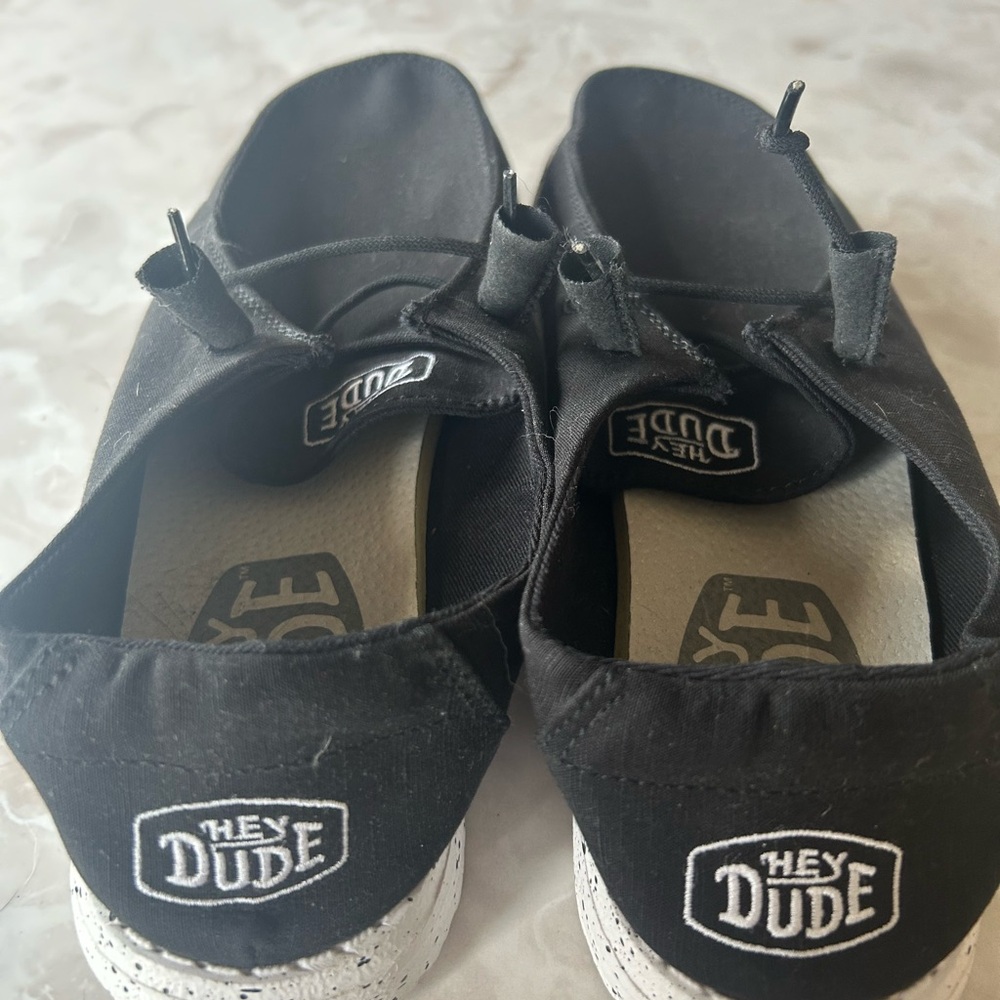 Hey Dude Black Slip-On Shoes